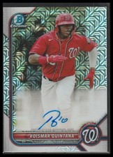 2022 Bowman #BMA-RQ Roismar Quintana Chrome Prospects Autographs Mojo Refractors
