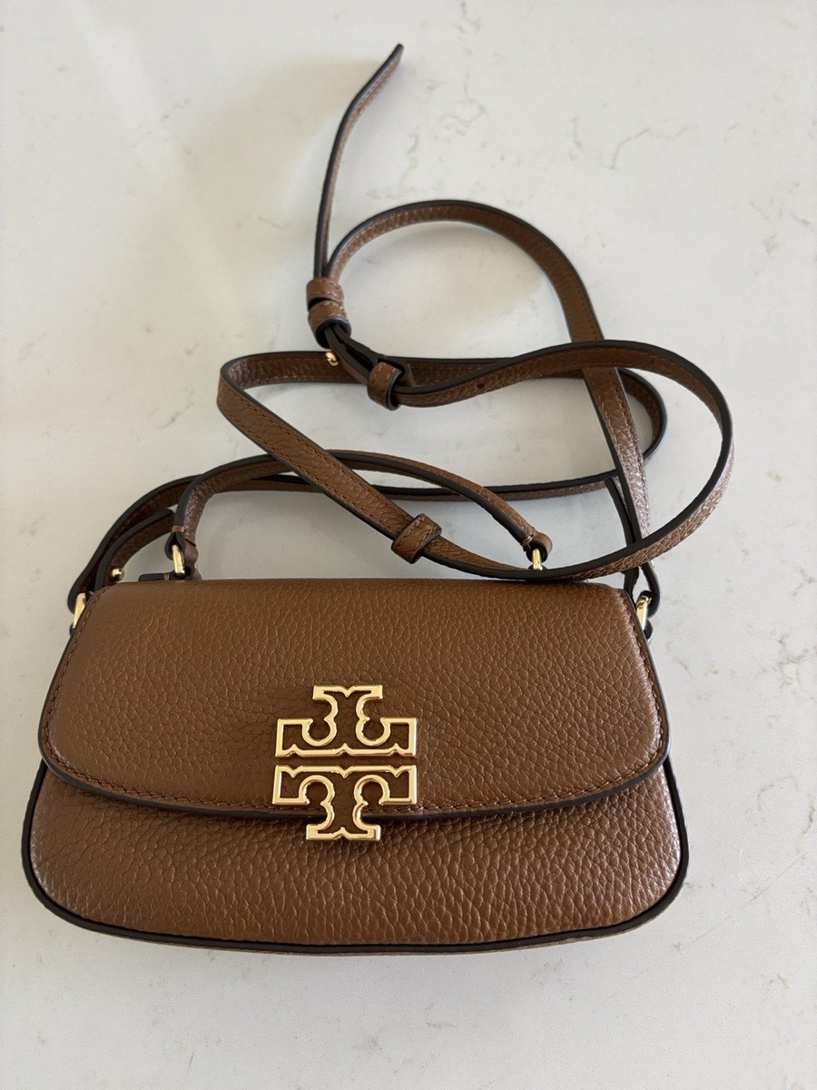 NWT Tory Burch Britten Mini Top Handle Crossbody in Moose | eBay