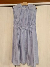 GALLEGO DESPORTES Cotton 100 Sleeveless Stripe Dress Size M