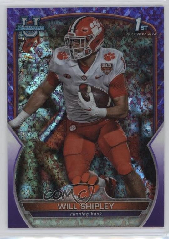 2022 Bowman U Chrome Purple Mini-Diamond Refractor 310/399 Will Shipley #73 00li