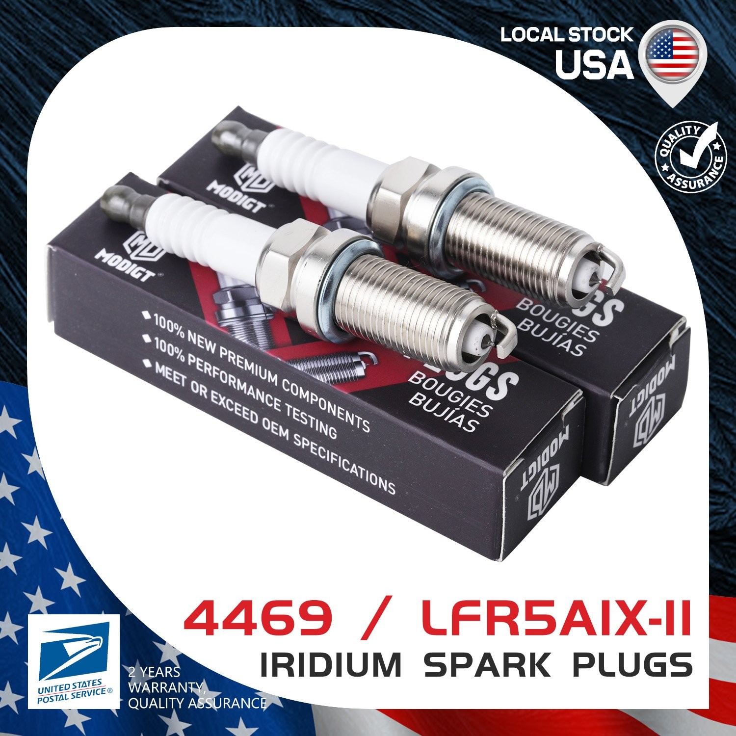 4Pcs Premium OEM Replacement For NGK LFR5AIX-11 4469 Iridium  Spark Plugs NEW