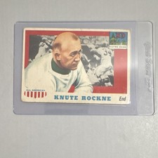 Topps 1955 All American Knute Rockne #16 Rookie Notre Dame Football Card. rookie card picture