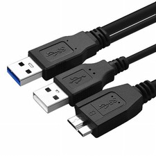 B38 USB 3.0 Y-Kabel A auf Micro USB 3.0 + USB...