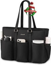 Laptop Tote Bag for Women Work, Teacher Tote Bag Nurse Bag with Large Cup Holder