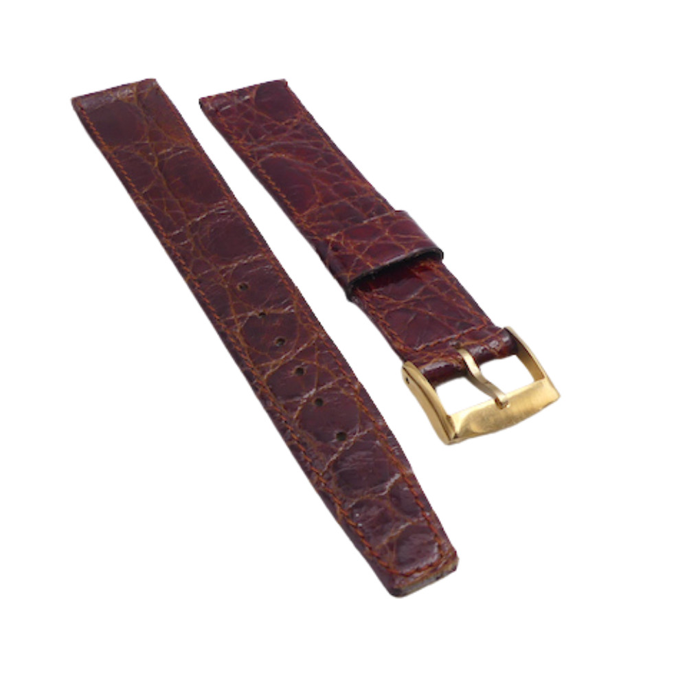 Bracelet croco Longines vintage de 16mm pour sublimer votre montre lors des grandes occasions