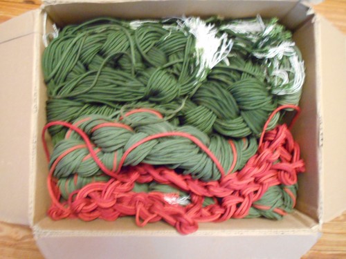 109 lines of Military Green Parachute Paracord + 24 extra + red lines
