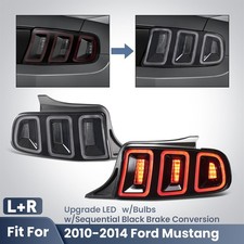 Upgrade Led Tail Lights For 2010-2014 Ford Mustang Wsequential Brake Lamp Pair