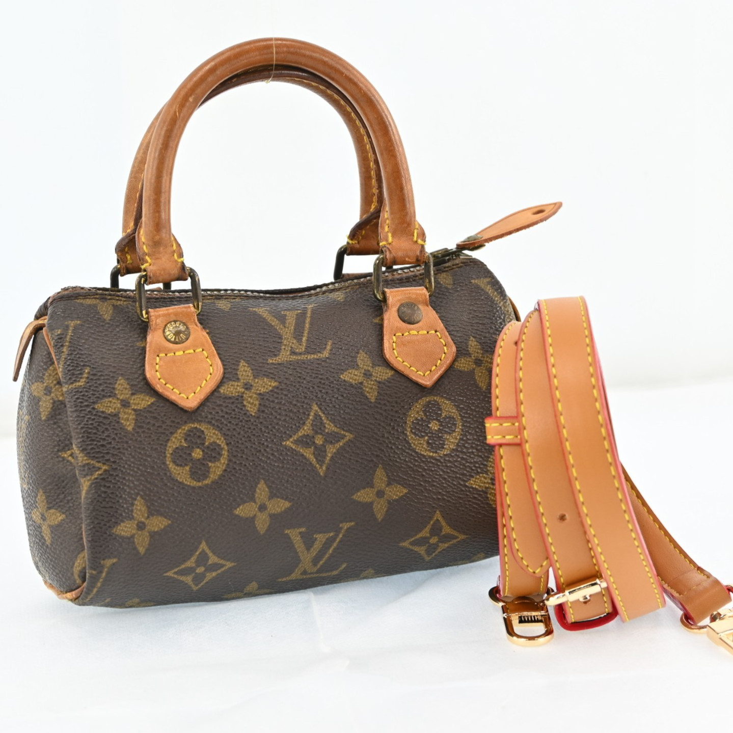 Auth Louis Vuitton Monogram Mini Speedy Hand Bag Purse M41534 LV P4883RG803