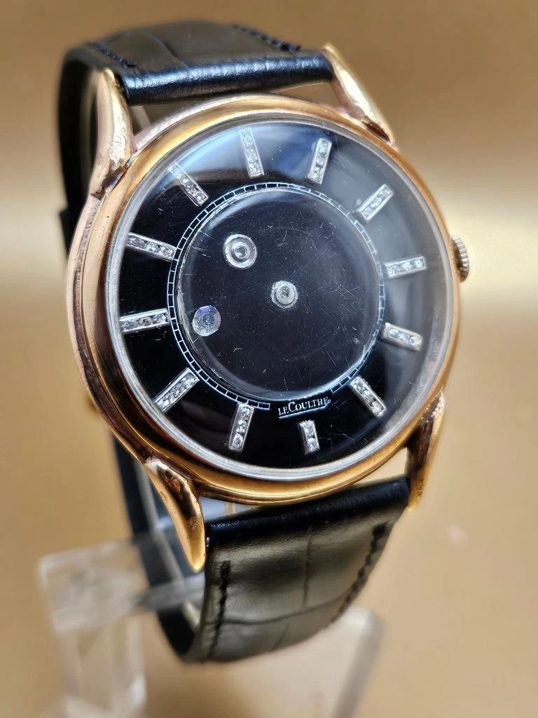 Jaeger LeCoultre — VINTAGE LECOULTRE GALAXY MYSTERY DIAMOND DIAL WRISTWATCH CUSTOM GOLD PLATED CASE