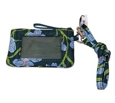 Vera Bradley Zip ID Lanyard Charlotte Stems Ultralight