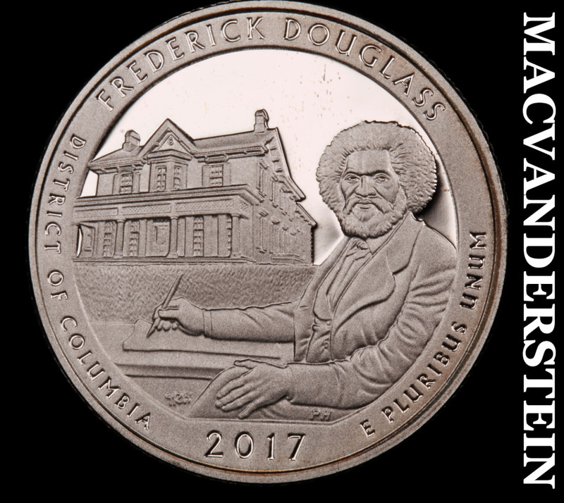 2017-S Silver Frederick Douglass Quarter - Choice Gem Proof  Lustrous  #M612