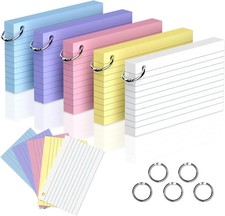 Bunte Karteikarten Set mit 250 Bl&auml;ttern farbige Notizen Learning Notizblock