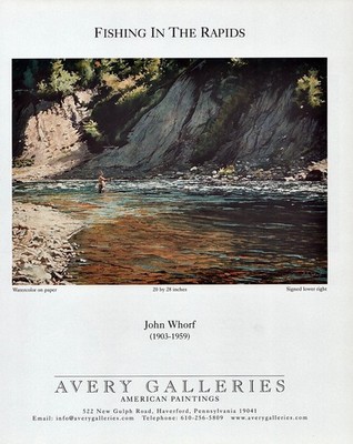 2004 JOHN WHORF Art Gallery Exhibition Fishing 1-Page Magazine PRINT AD