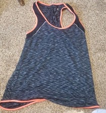 Women's Tangerine Athletic Tank Top Small Black