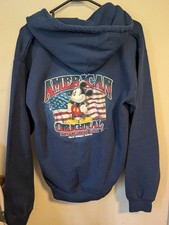 Walt Disney World Authentic OG Mickey Mouse Full-Zip Hoodie Sweatshirt SMALL