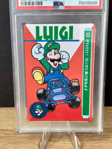 1993 Carddass Super Mario Kart #5 Luigi PSA 7 - Picture 3 of 3