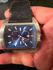 Orologio Diesel DZ-1115 Uomo Quadrante Blu Rettangolare Acciaio Inox Non Testato