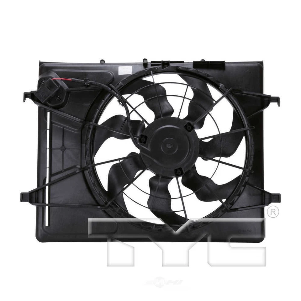 Dual Radiator and Condenser Fan fits 2007-2010 Hyundai Elantra  TYC - Image 2 of 3