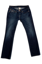 True Religion Billy Super Tight Stretch Straight Jeans Womens 28 Blue Low Rise