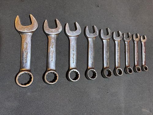Snap-on Metric Short Stubby Combo Wrench Set 10pc 10-19mm No 14mm
