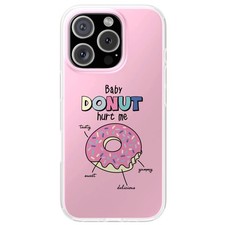 Graphic Case For Apple iPhone (16,15,14,13,12,11,X,8,7),Baby Donut Hurt Print