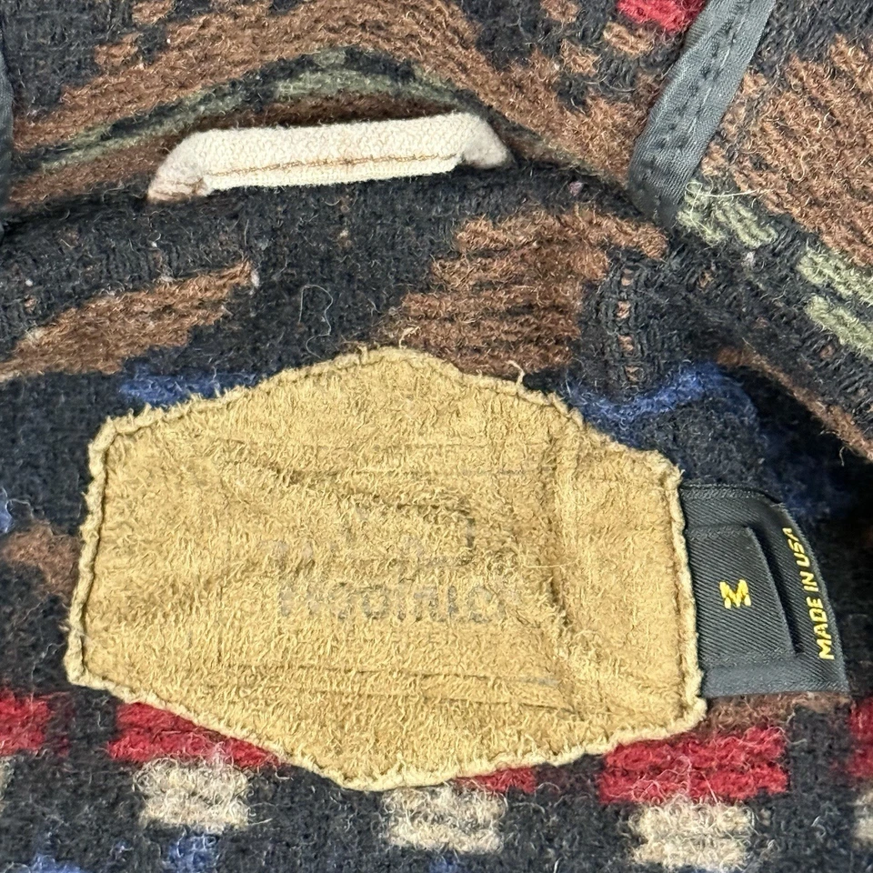 De Colección Woolrich Azteca Navajo Suroeste Nativo Manta Chaqueta Abrigo Lana EE. UU. Talla M Cremallera Foto 4 de 4