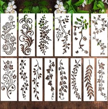 14Pcs Vine Leaf Stencils Flower Leaf Painting Stencils Leaves Floral Stencil ...