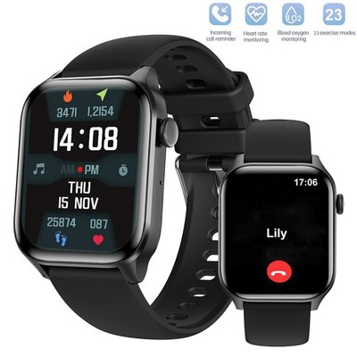 Smart Watch Bluetooth Call Heart Rate/Sleep Monitor Fitness Tracker Waterproof