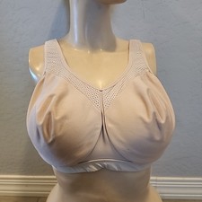 Glamorise Sports Bra 40D Nude Underwire Unlined