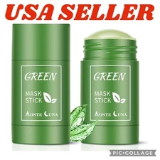 2X GREEN TEA Purifying Clay Mask Stick Facial Deep Cleansing Pore Acne Remover