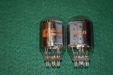6JN6 RCA Audio Receiver Guitar Power Vacuum Tubes Tested Pair
