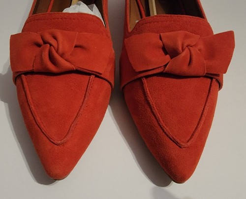 Franco Sarto Women's Suede Pointed Toe Bow Flat Loafer Slip On Size US 8 M - 第 6/8 張圖片