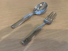 Gorham Sterling Silver Baby Spoon & Fork 4 3/8 inch long Christina 1935 Pattern