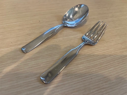 Gorham Sterling Silver Baby Spoon & Fork 4 3/8 inch long Christina 1935 Pattern