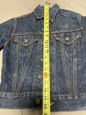 VINTAGE LEVI'S BIG E 557 XX JACKET BLUE DENIM SIZE SMALL 1960's | eBay