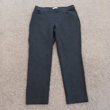 89th & Madison Ankle Pants Womens Large Gray Pull On Casual 32x27.5 Mid Rise