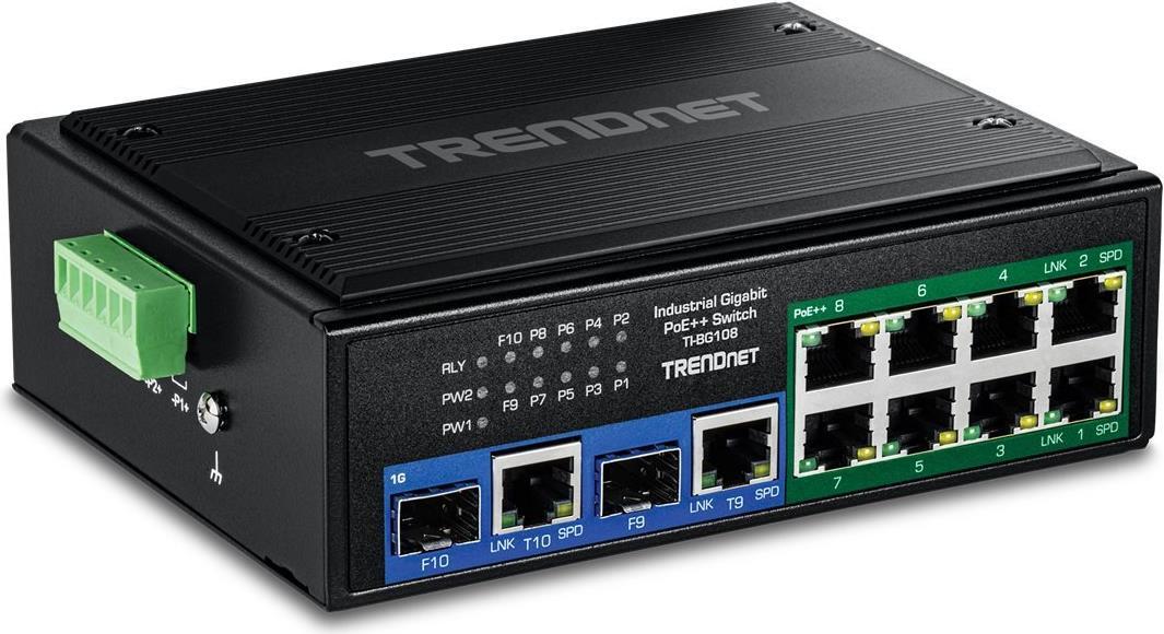 TRENDnet 10-PORT INDUSTRIAL GIGABIT 400W - Switch - 1 Gbps (TI-BG108)