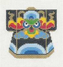 Oriental Dragon  Clouds Petite Kimono handpainted Needlepoint Canvas by LEE