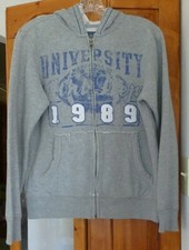 CHILDREN'S PLACE Gray Graphic HOODIE SWEATSHIRT Full Zip L/S Youth size XL 14