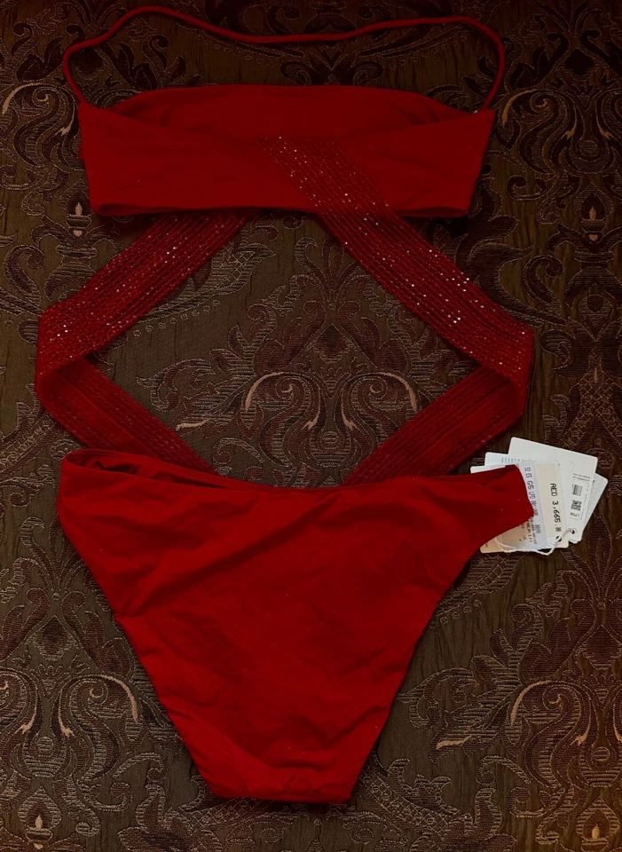 Traje de baño para mujer Laperla rojo lycra talla 4 US XS Foto 2 de 4