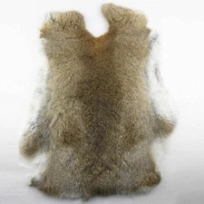 Genuine Naturally Rabbit Fur Skin Tanned Leather Hides Craft Gray Pelts Fashion