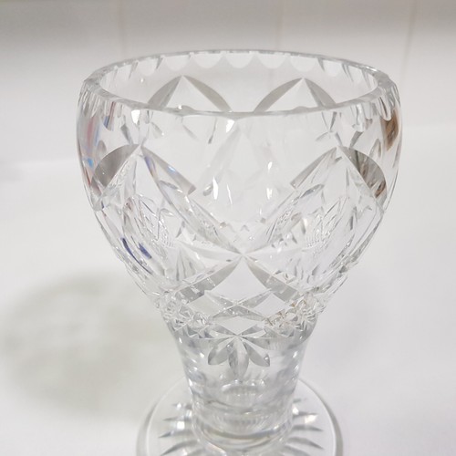 Thomas Webb Art Deco Crystal Cut Glass 15cm Vase Footed England 1920s etching - Picture 20 of 20