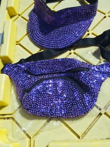 red sequin fanny pack