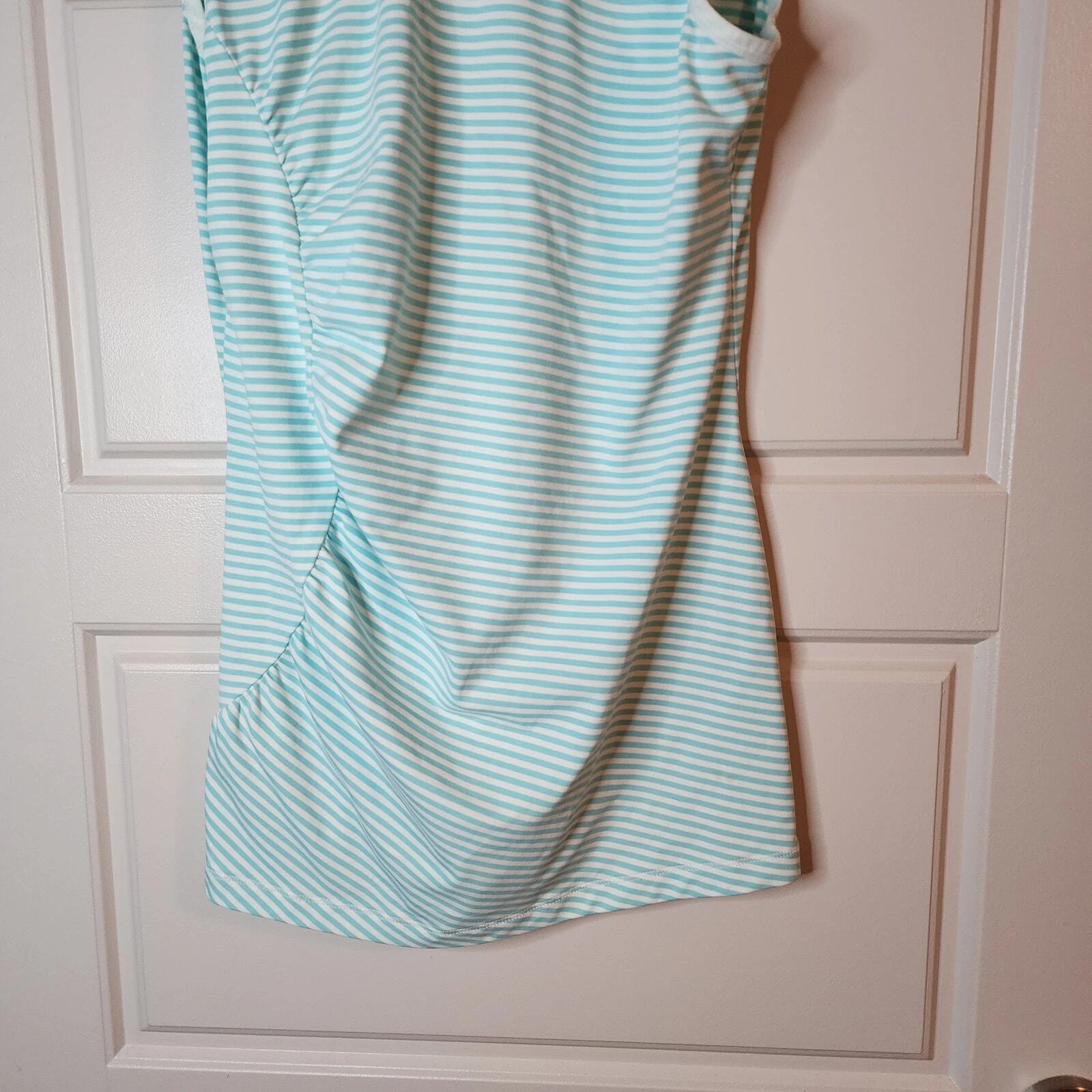 lole striped wicking 4-way stretch upf 50 gym yoga workout tank-top