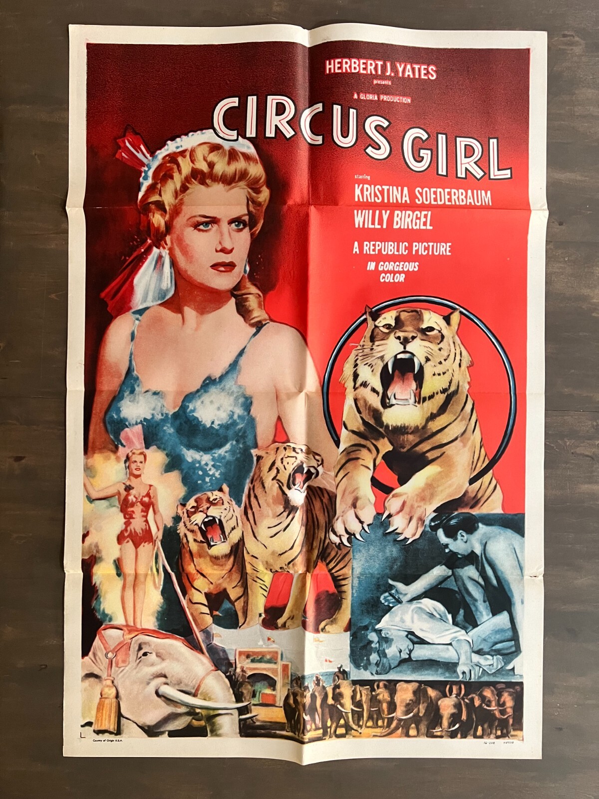 Edjay Postre 💥 Circus Girl 1956 One Sheet Original Republic Movie Poster 27x41 ...