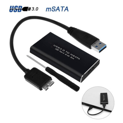 mSATA to USB 3.0 SSD Hard Drive Disk External Enclosure Case Box Transfer