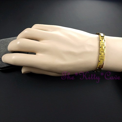 Bio Magnético Tungsteno CTS Reumático Dolor Alivio, 24KGB Oro Pirámides Pulsera - Imagen 8 de 9