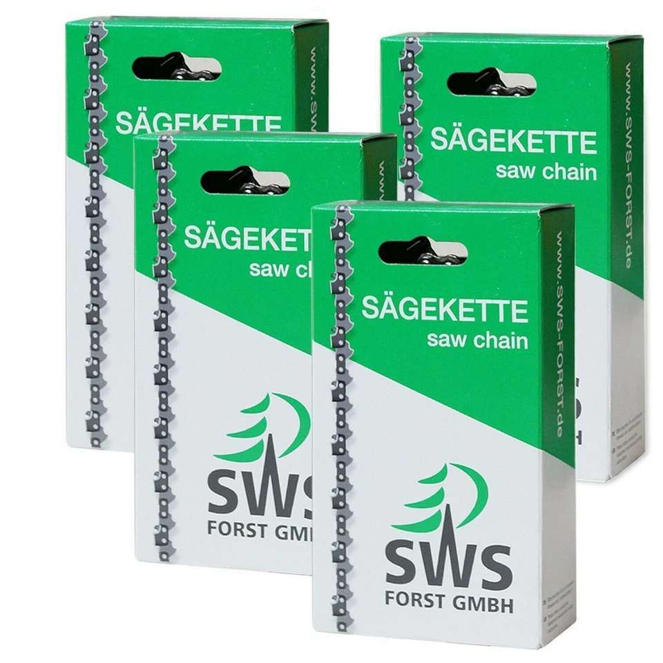 SWS FORST GMBH 4 St. SWS Forst Sägekette langer Schneidezahn 3/8 1,3 mm 50 TG komp.Stihl u.a.