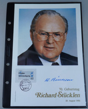 Handschriftliches Autogramm Richard St&uuml;cklen Philswiss 1986 (112171)