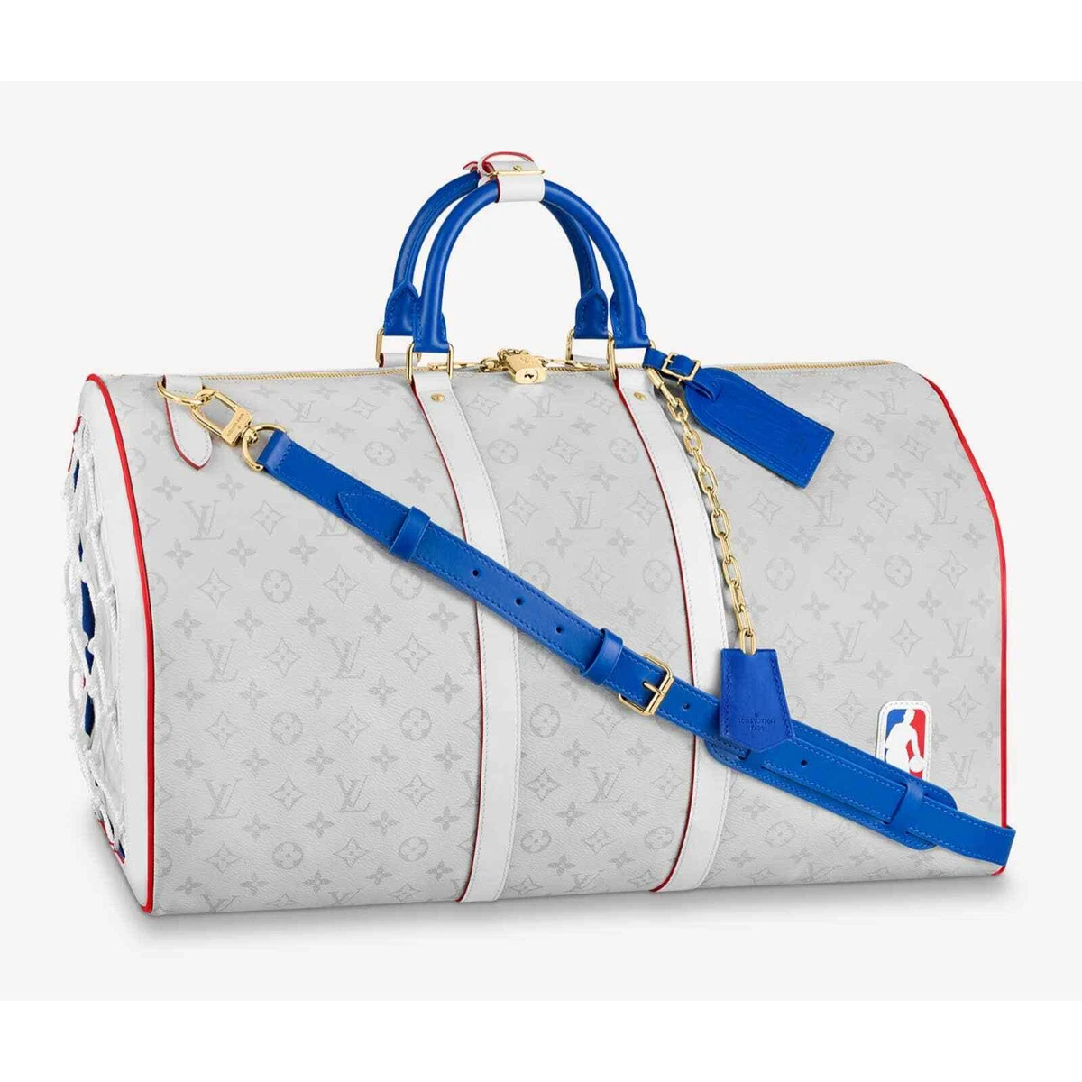 Louis Vuitton Keepall Bandouliere 55 NBA LV White Basketball Weekend Travel  Bag